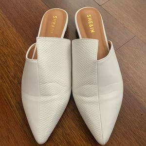 Shein, size 8.5 white flats